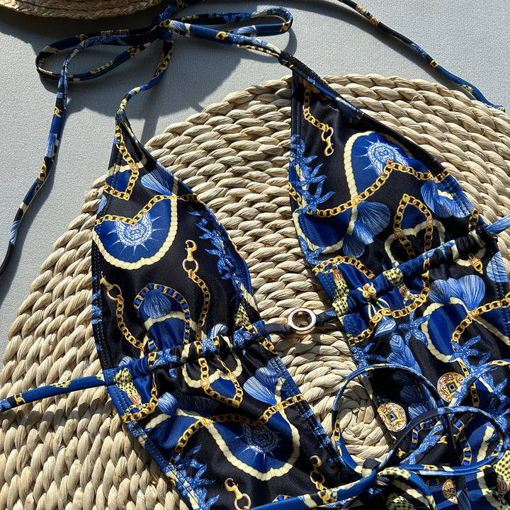 Costume da bagno intero con scollatura profonda