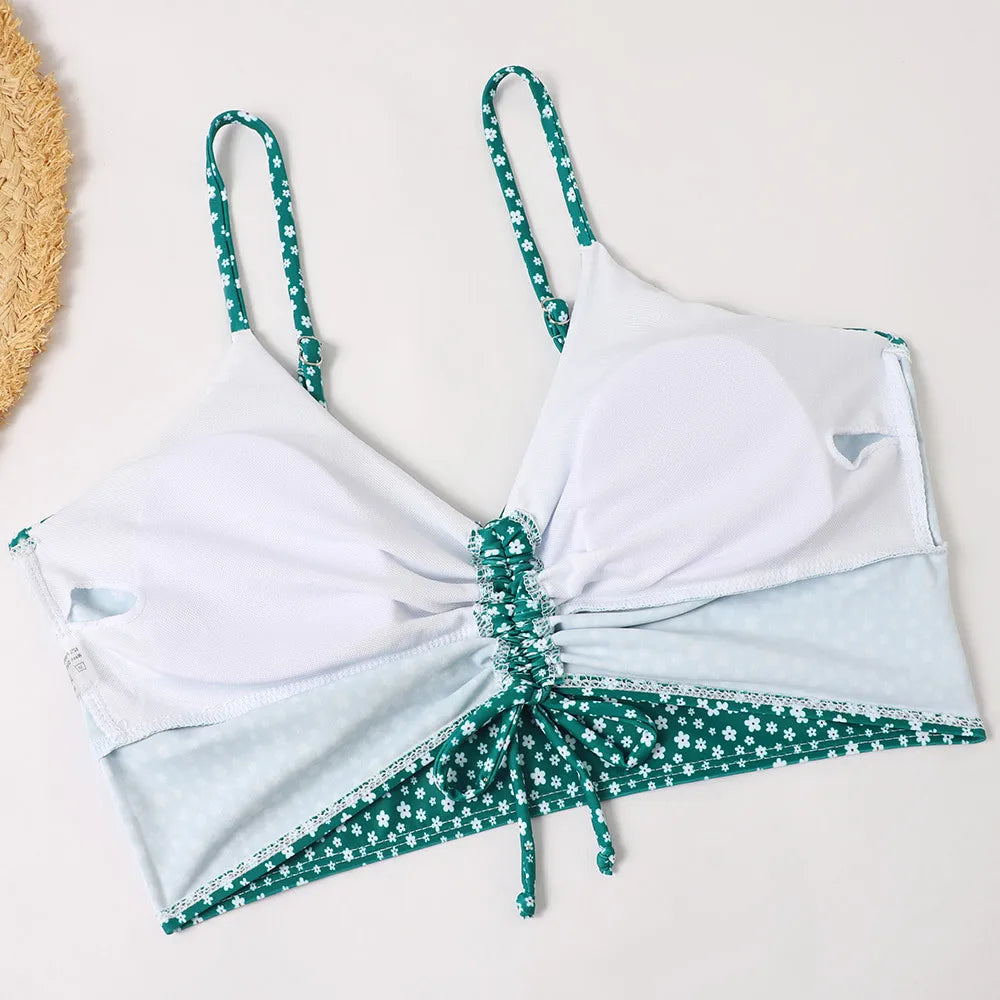 Costume da bagno con pantaloncini vita alta