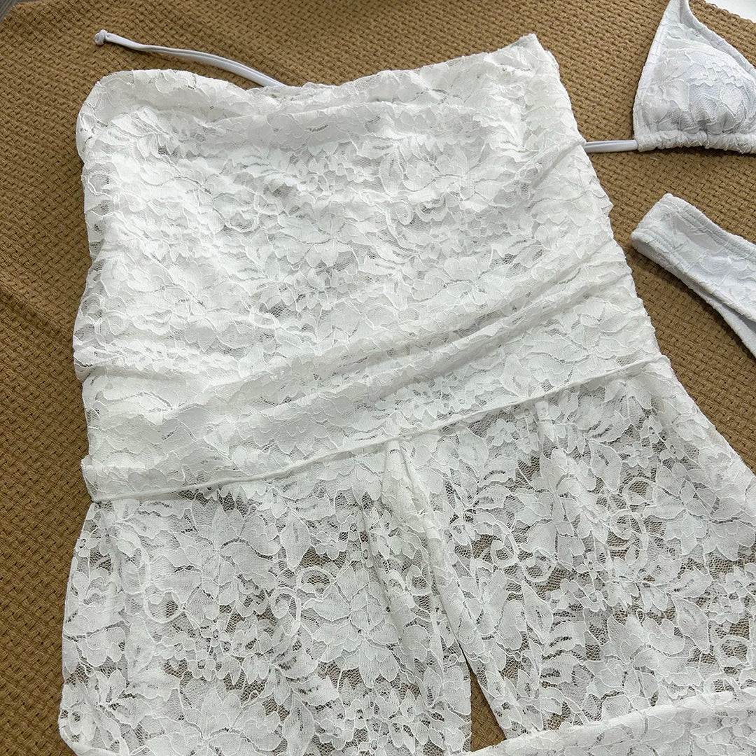 Set intimo 3 pezzi estivo in pizzo