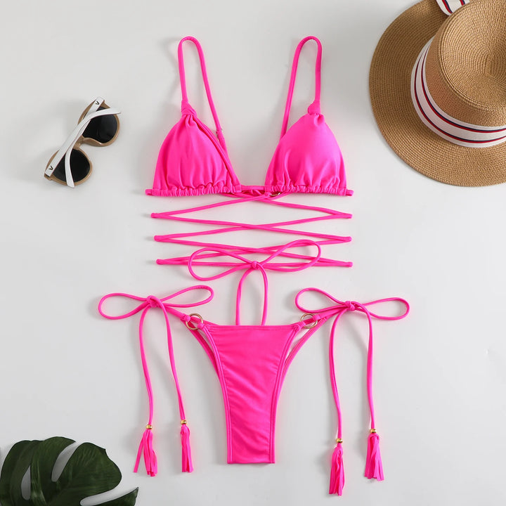 Bikini con lacci decorativi