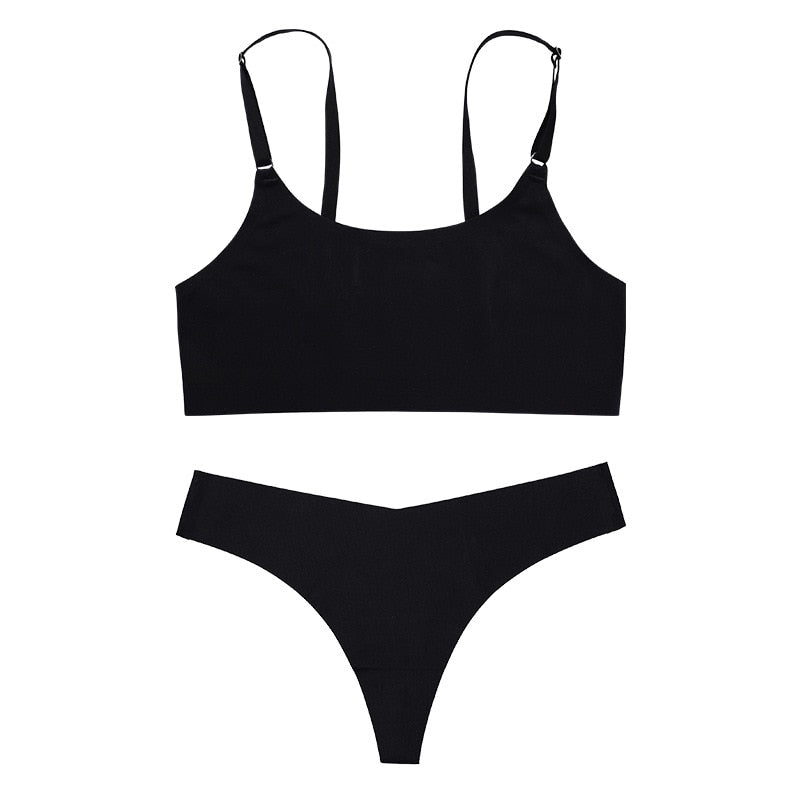 Set intimo in raso senza cuciture
