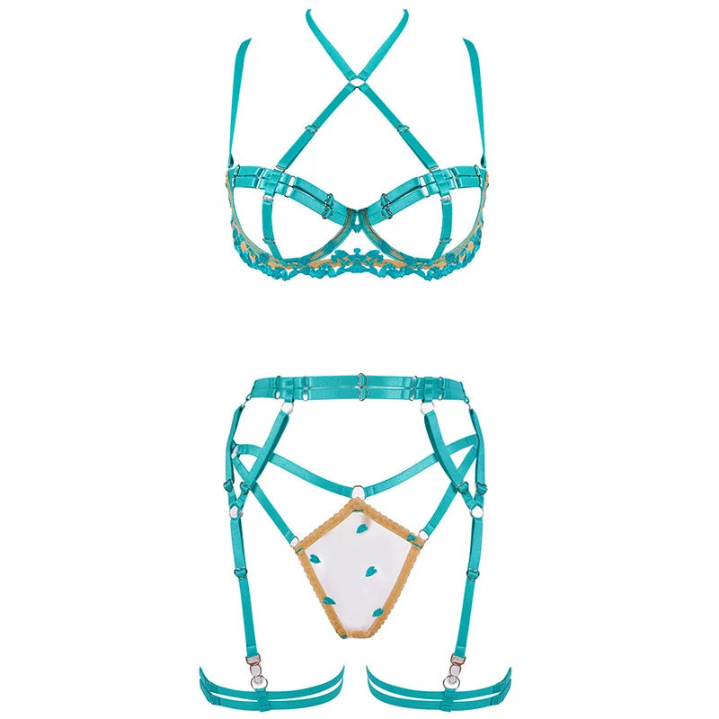 Set intimo 4 pezzi ricamato