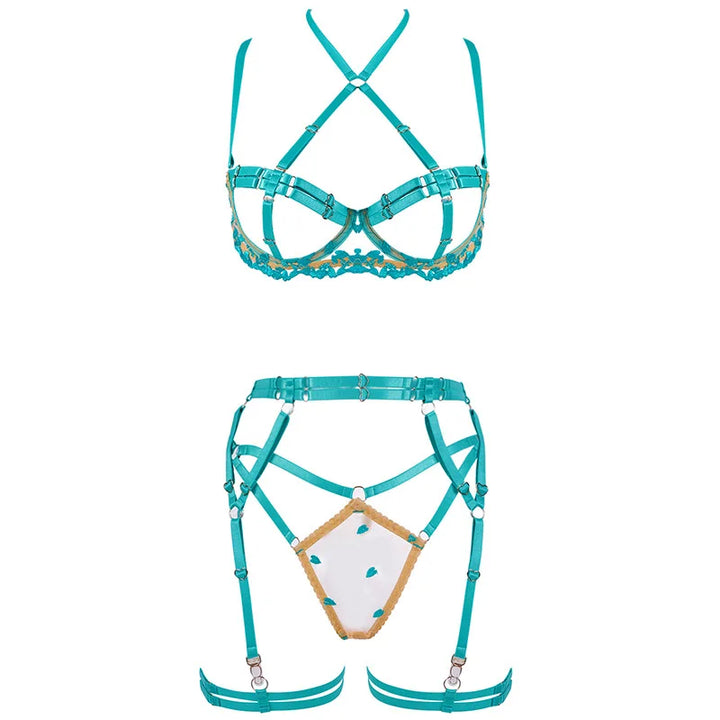 Set intimo 4 pezzi ricamato