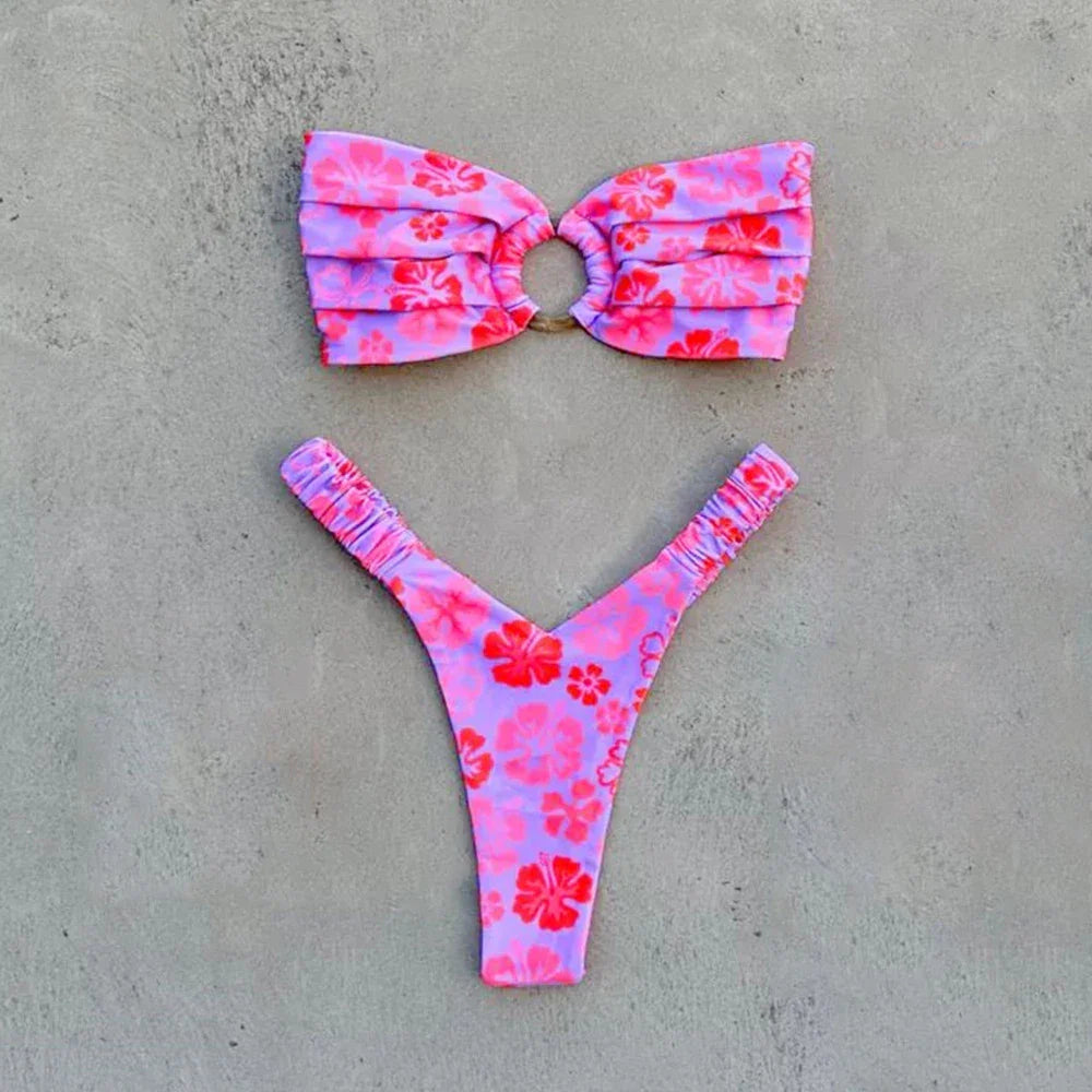 Bikini con stampa floreale