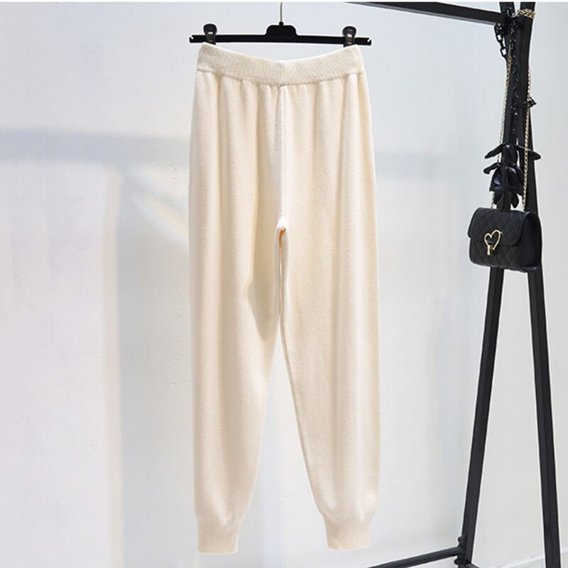 Pantaloni in denim comodi con elastico alle caviglie