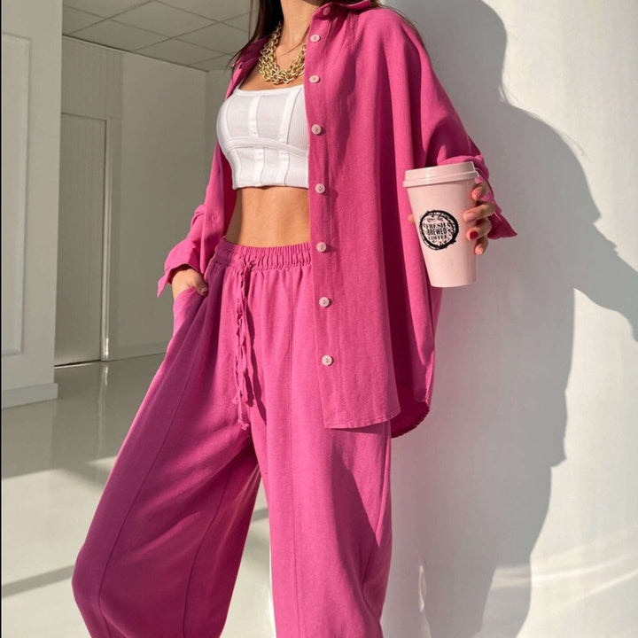 Completo abbigliamento da casa con camicia