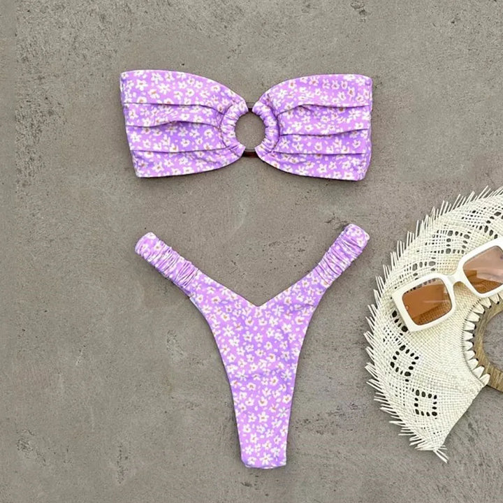 Bikini con stampa floreale