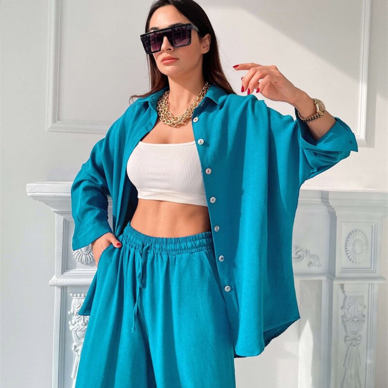 Completo abbigliamento da casa con camicia