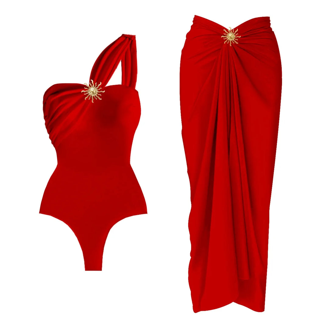 Set da spiaggia con sole decorativo