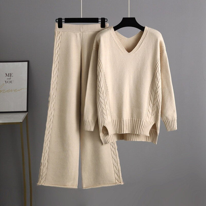 Completo homewear in maglia caldo