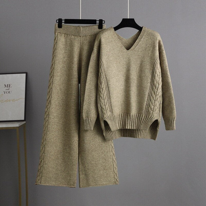 Completo homewear in maglia caldo