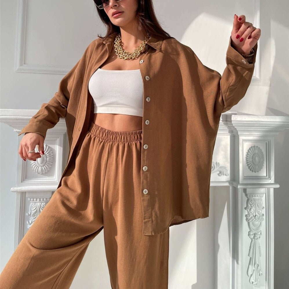 Completo abbigliamento da casa con camicia