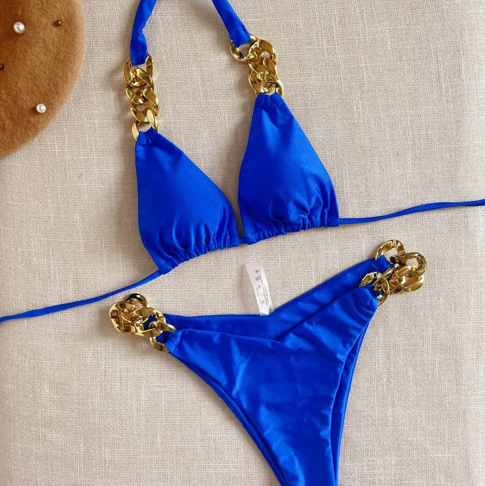 Bikini con catene decorative