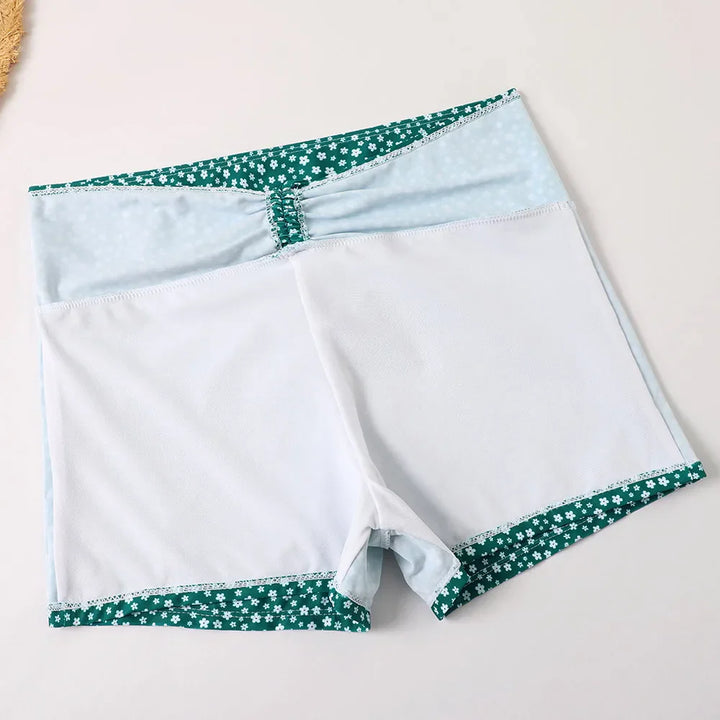 Costume da bagno con pantaloncini vita alta