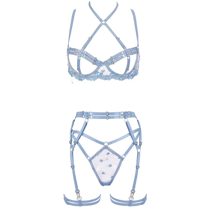 Set intimo 4 pezzi ricamato
