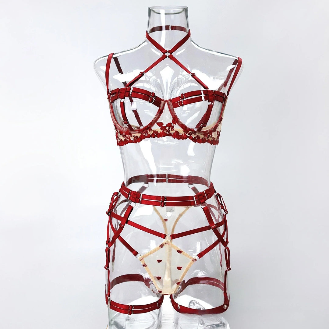 Set intimo 4 pezzi ricamato