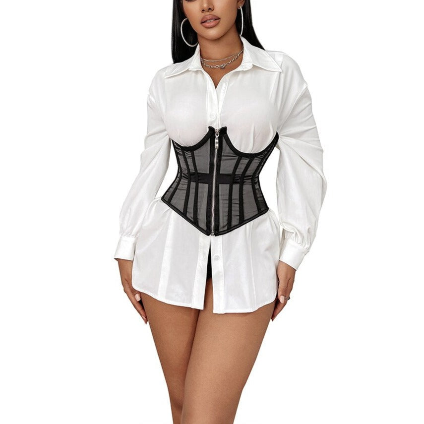 Corsetto in rete con zip
