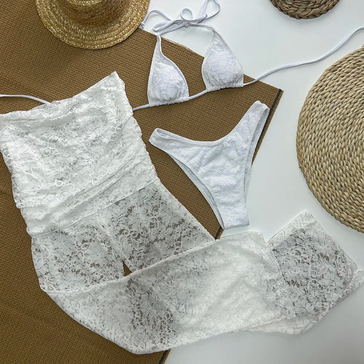 Set intimo 3 pezzi estivo in pizzo