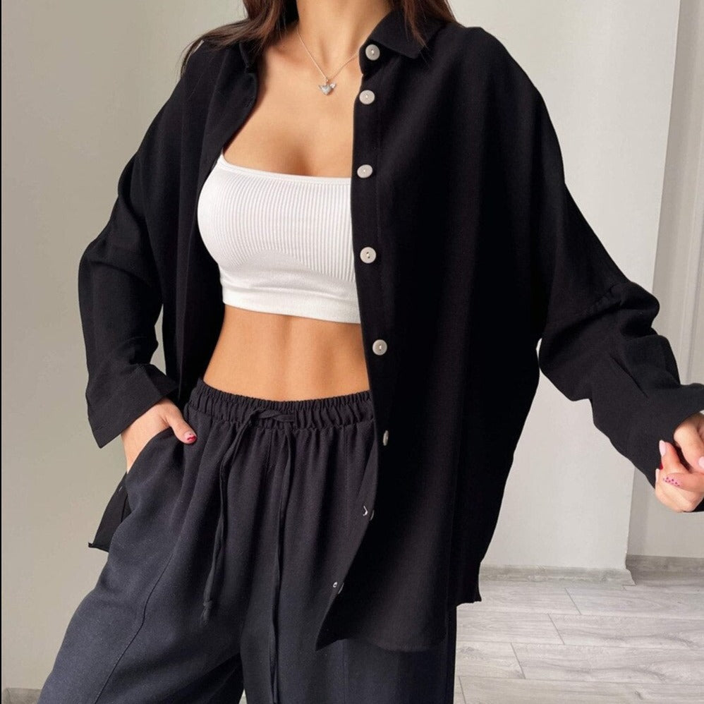 Completo abbigliamento da casa con camicia