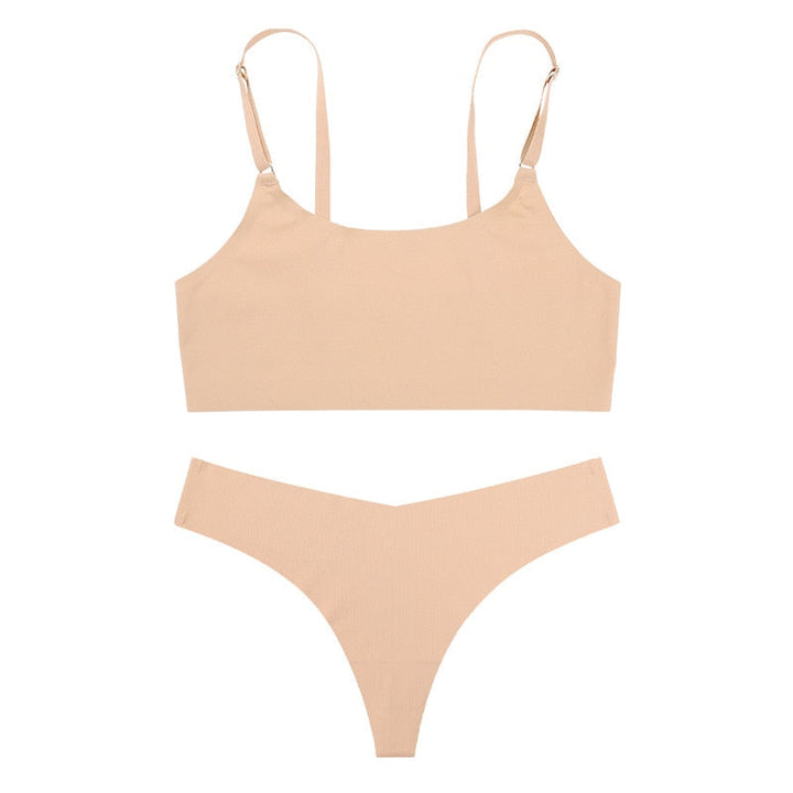 Set intimo in raso senza cuciture
