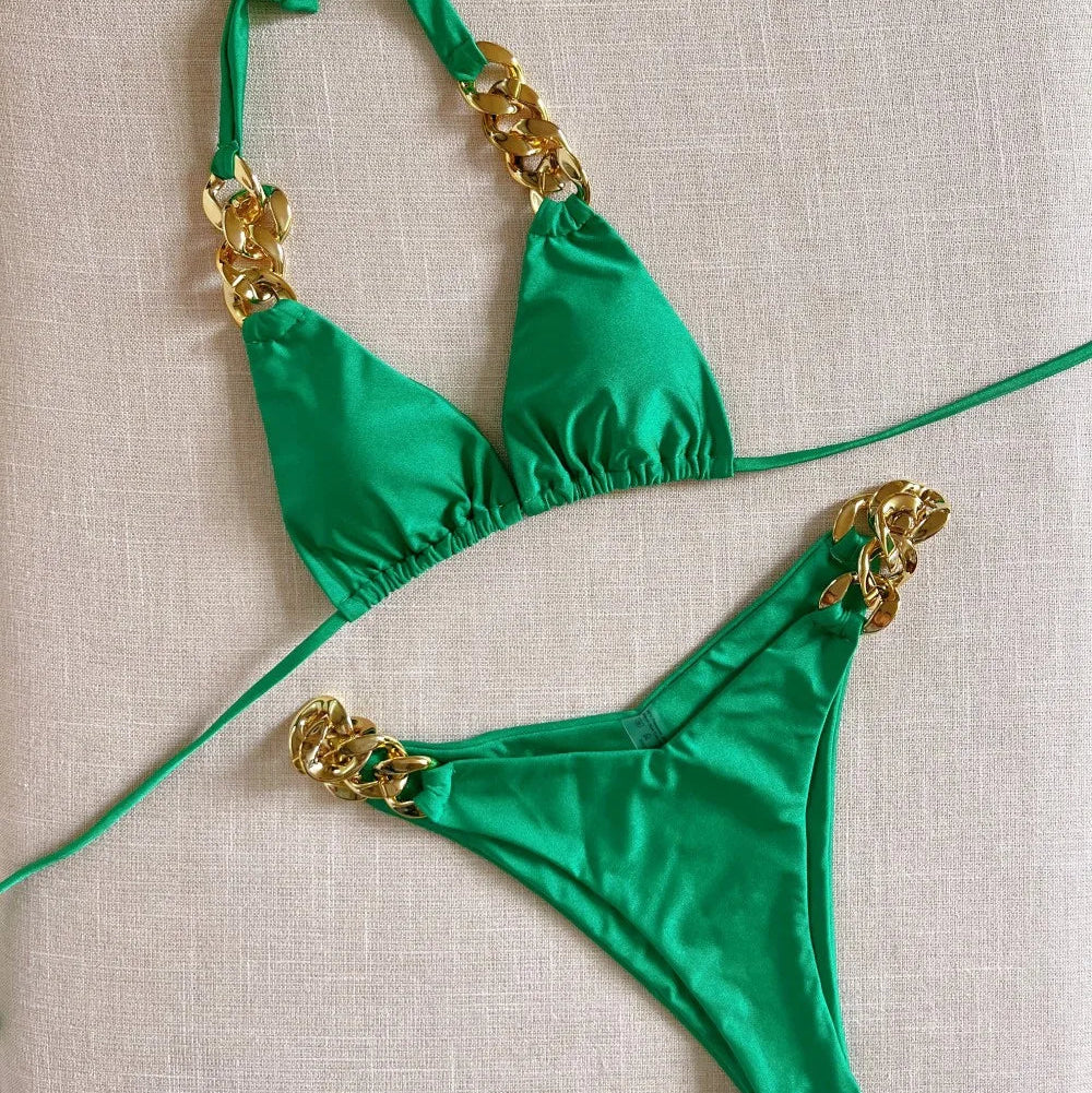 Bikini con catene decorative