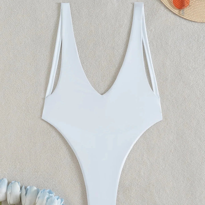 Costume da bagno con scollo profondo