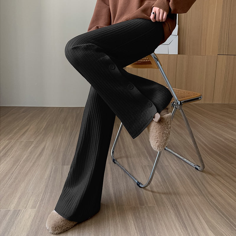 Pantaloni in tessuto con cutout alle gambe
