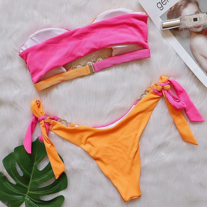 Costume da bagno due pezzi stile brasiliano