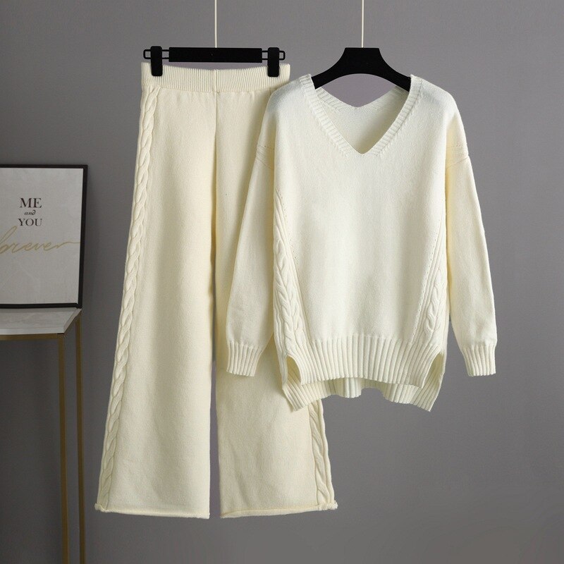 Completo homewear in maglia caldo