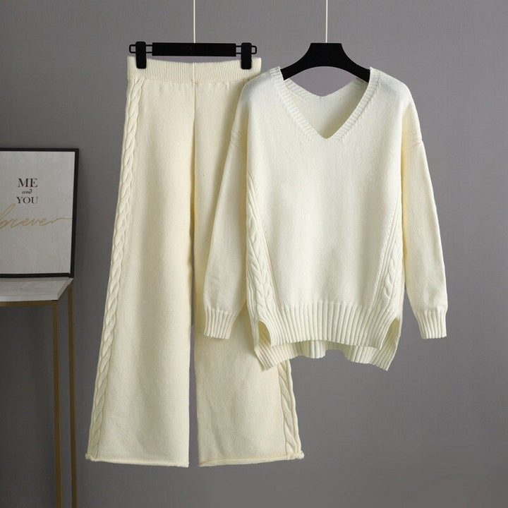 Completo homewear in maglia caldo