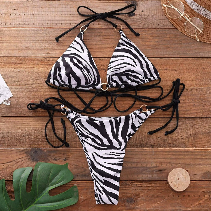 Bikini con stampa animalier