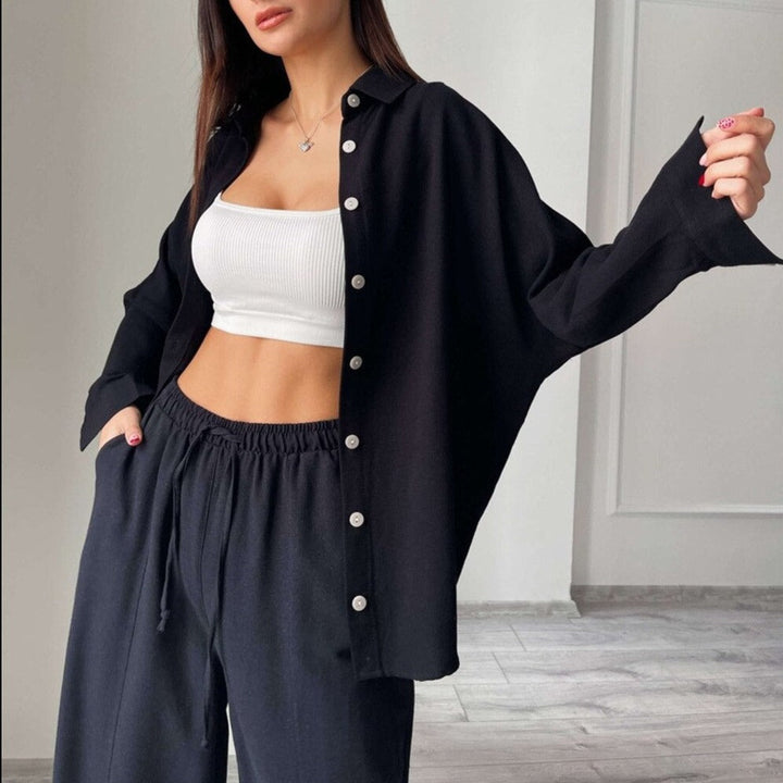 Completo abbigliamento da casa con camicia