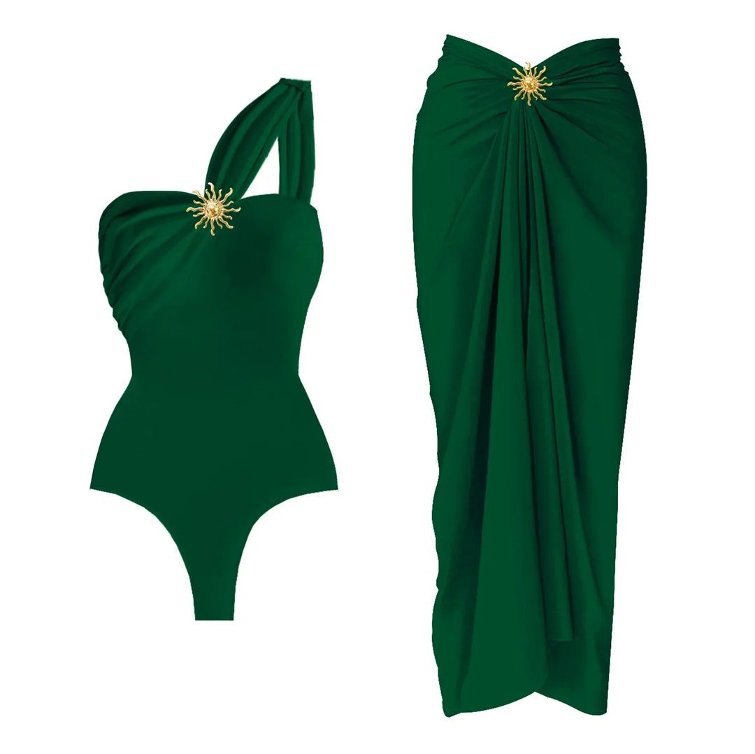 Set da spiaggia con sole decorativo