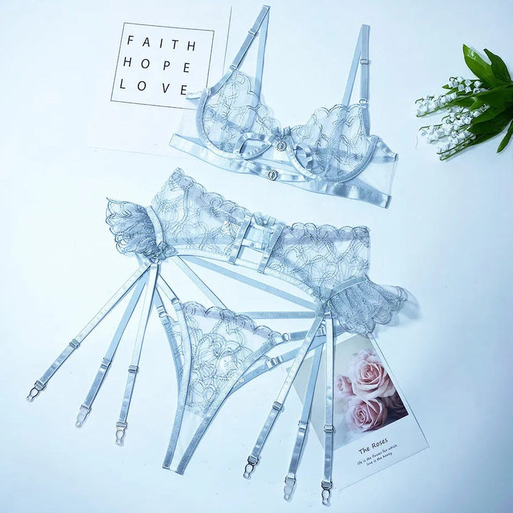 Set intimo in pizzo 3 pezzi