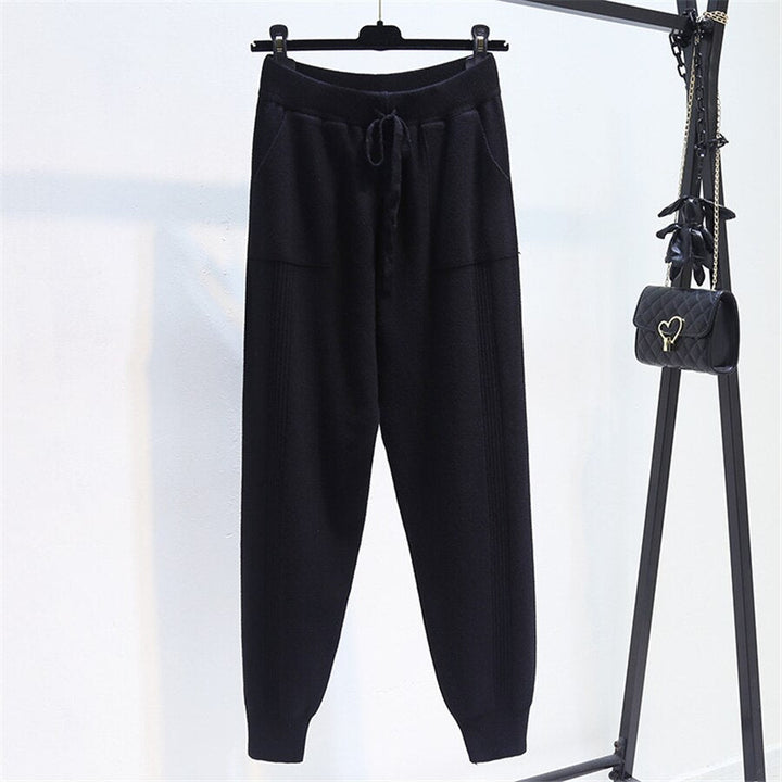 Pantaloni in denim comodi con elastico alle caviglie