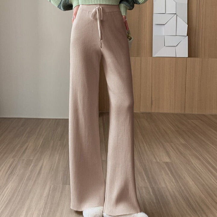 Pantaloni maglia ampi con laccio di chiusura