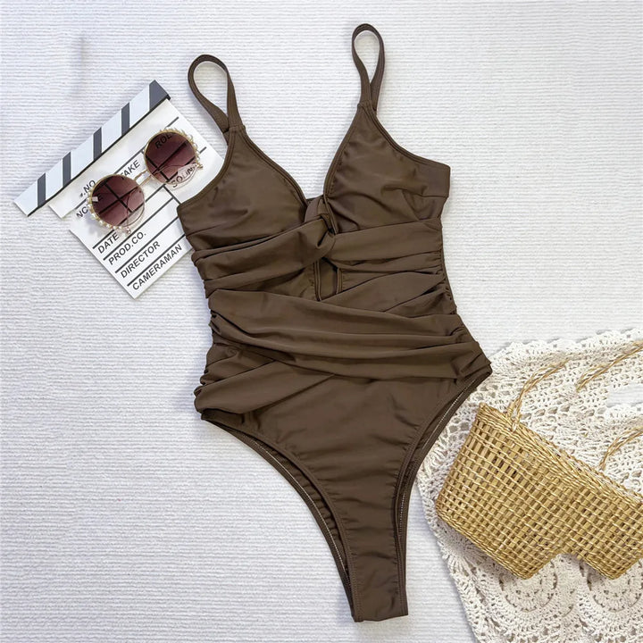 Costume da bagno intero con laccetti incrociati