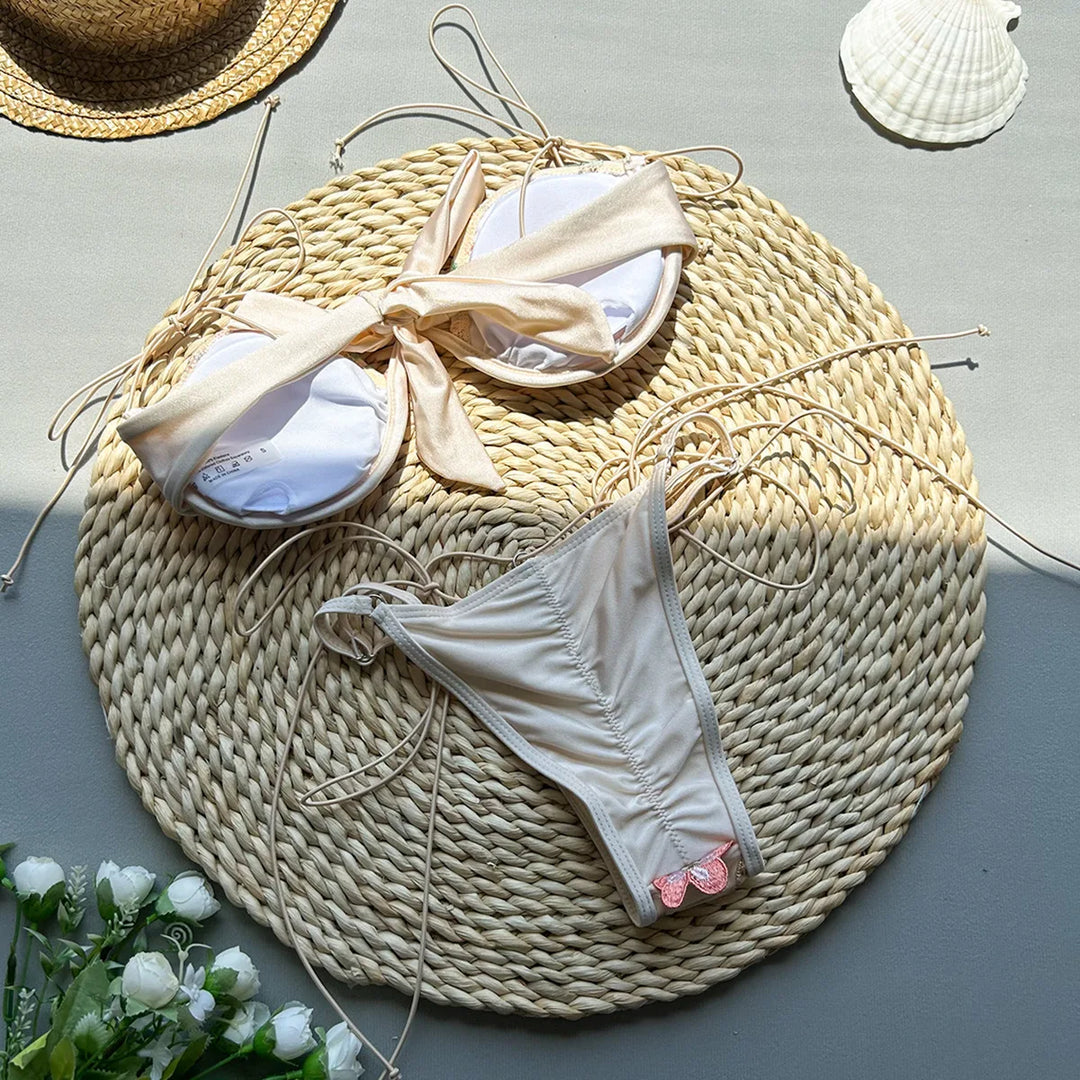 Bikini push-up con fantasia floreale