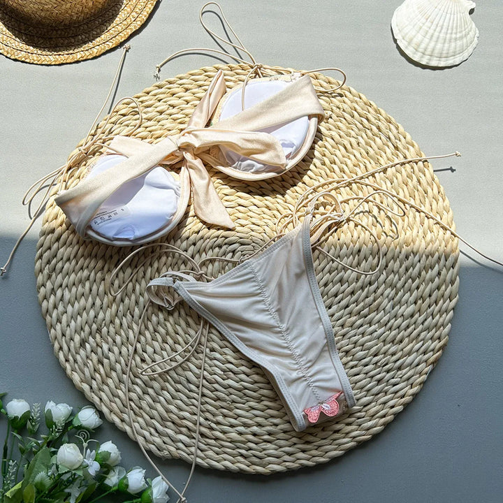 Bikini push-up con fantasia floreale