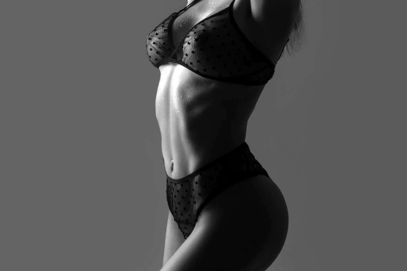 Set di lingerie in pizzo nero