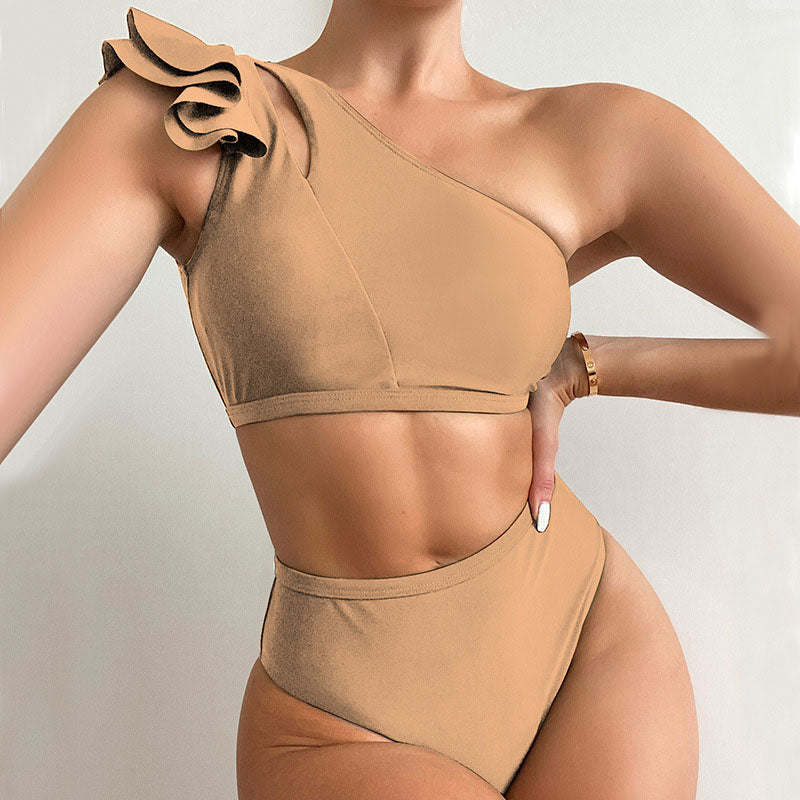 Costume intero a due pezzi con balza