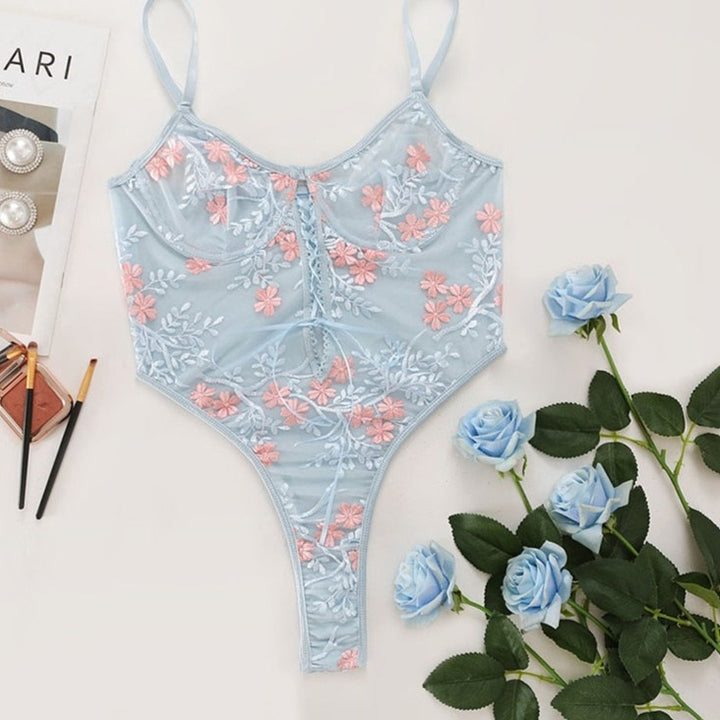 Body con ricamo floreale