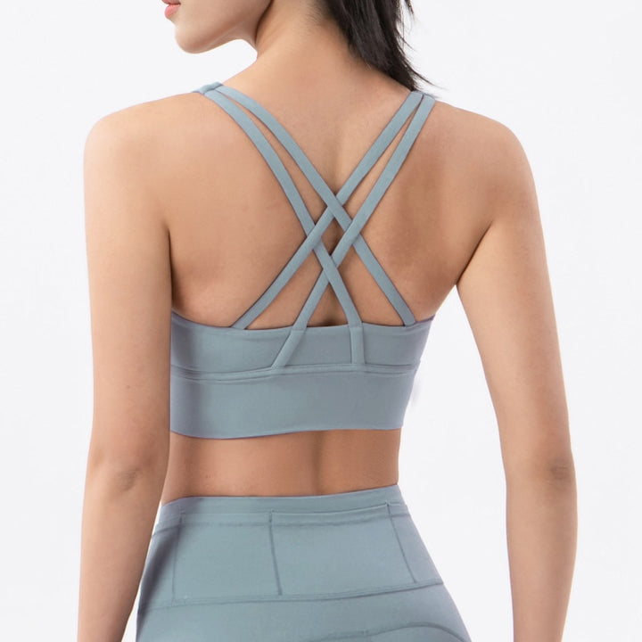 Reggiseno sportivo con spalline incrociate