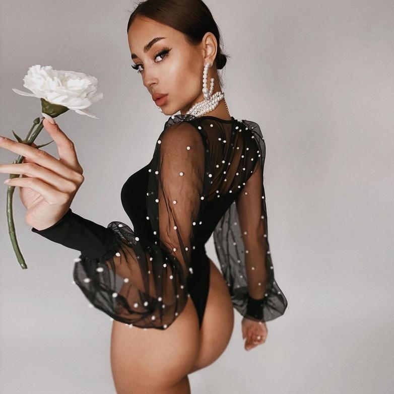 Body con maniche lunghe
