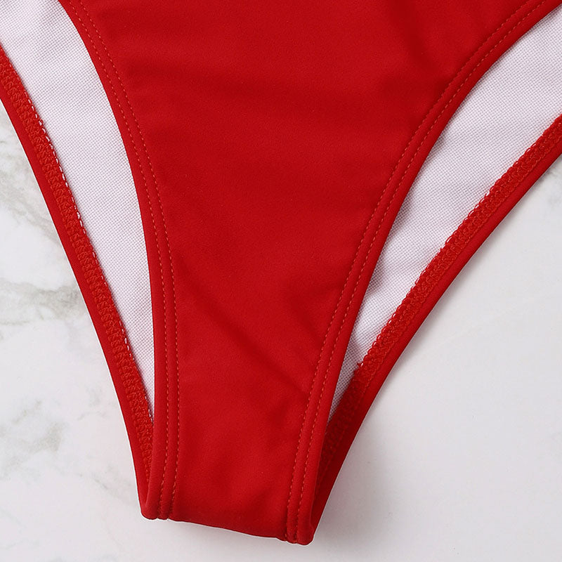 Costume intero a due pezzi con balza