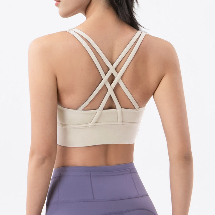 Reggiseno sportivo con spalline incrociate