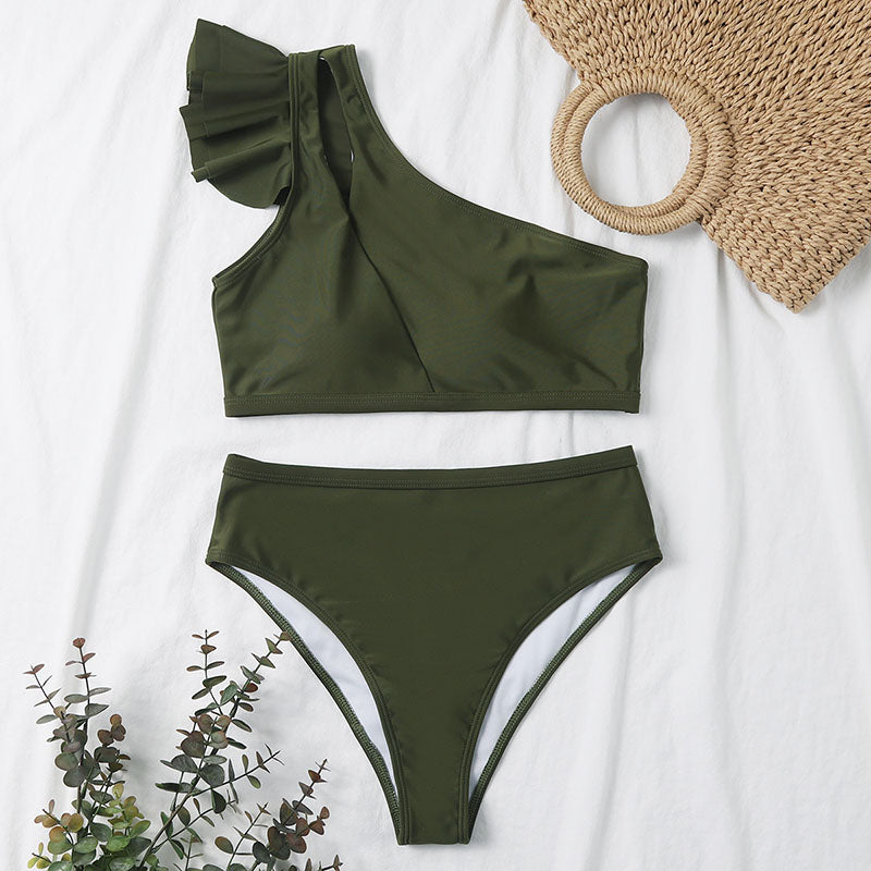 Costume intero a due pezzi con balza