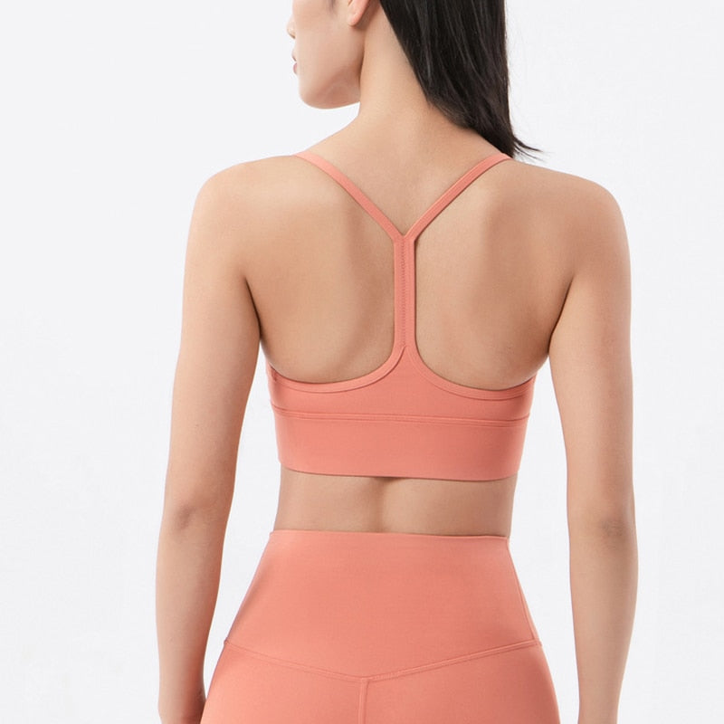 Reggiseno sportivo con spalline sottili