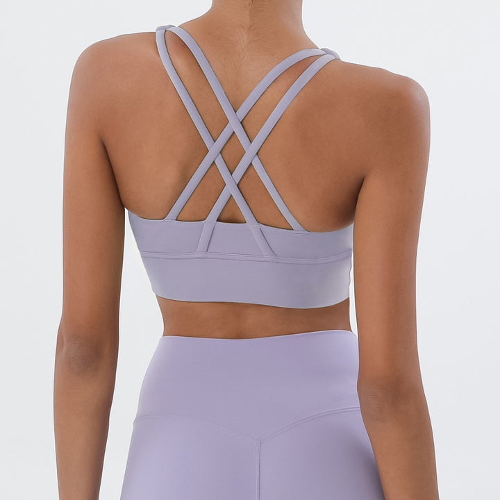 Reggiseno sportivo con spalline incrociate