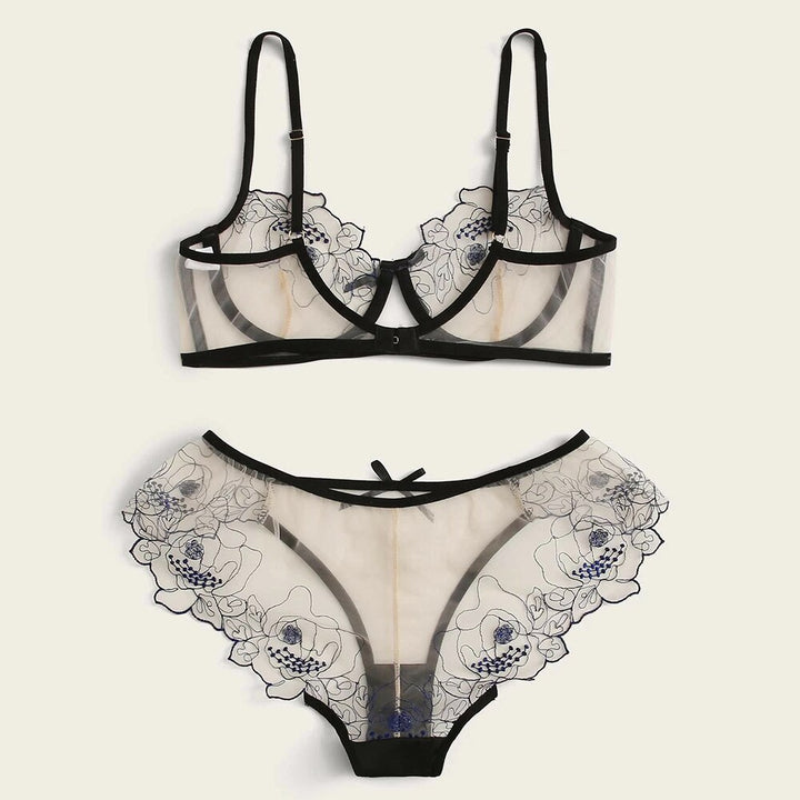 Set di lingerie trasparente